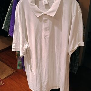 Port and Company White Polo Shirt